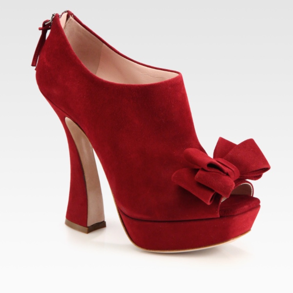 Miu Miu bow booties